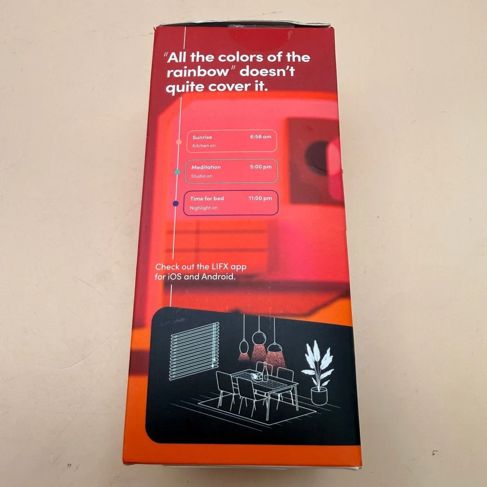LIFX Color, A19 1100 lumens, Wi-Fi Smart LED Light‎ Bulb, Billions of Colors and